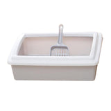 Maxbell Pet Litter Tray Potty Toilet Open Top Cat Litter Box High Sides for Kitten Gray