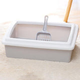Maxbell Pet Litter Tray Potty Toilet Open Top Cat Litter Box High Sides for Kitten Gray