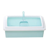 Maxbell Pet Litter Tray Potty Toilet Open Top Cat Litter Box High Sides for Kitten Blue