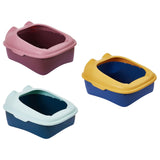 Maxbell Cat Litter Box Semi Enclosed Portable Comfortable Splashproof Cat Sand Box pink
