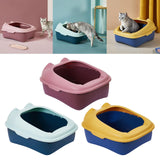 Maxbell Cat Litter Box Semi Enclosed Portable Comfortable Splashproof Cat Sand Box pink