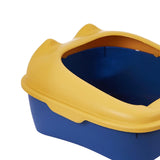 Maxbell Cat Litter Box Semi Enclosed Portable Comfortable Splashproof Cat Sand Box yellow