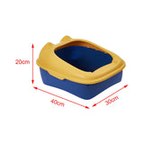 Maxbell Cat Litter Box Semi Enclosed Portable Comfortable Splashproof Cat Sand Box yellow
