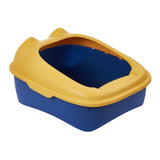 Maxbell Cat Litter Box Semi Enclosed Portable Comfortable Splashproof Cat Sand Box yellow
