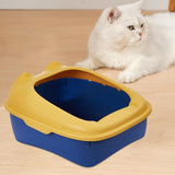 Maxbell Cat Litter Box Semi Enclosed Portable Comfortable Splashproof Cat Sand Box yellow
