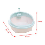 Maxbell Cat Litter Box Anti Splashing Privacy Walls Comfortable Cat Sandbox Durable green
