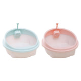 Maxbell Cat Litter Box Anti Splashing Privacy Walls Comfortable Cat Sandbox Durable green