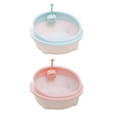 Maxbell Cat Litter Box Anti Splashing Privacy Walls Comfortable Cat Sandbox Durable green