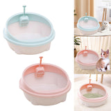 Maxbell Cat Litter Box Anti Splashing Privacy Walls Comfortable Cat Sandbox Durable green