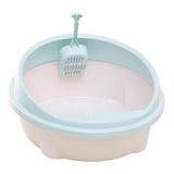 Maxbell Cat Litter Box Anti Splashing Privacy Walls Comfortable Cat Sandbox Durable green