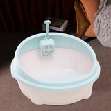 Maxbell Cat Litter Box Anti Splashing Privacy Walls Comfortable Cat Sandbox Durable green
