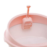 Maxbell Cat Litter Box Anti Splashing Privacy Walls Comfortable Cat Sandbox Durable pink