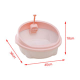 Maxbell Cat Litter Box Anti Splashing Privacy Walls Comfortable Cat Sandbox Durable pink