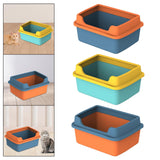 Maxbell Cat Litter Boxes for Indoor Cats Open Air for Kitten Litter Boxes Low Entry Blue
