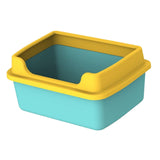 Maxbell Cat Litter Boxes for Indoor Cats Open Air for Kitten Litter Boxes Low Entry Green