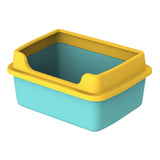Maxbell Cat Litter Boxes for Indoor Cats Open Air for Kitten Litter Boxes Low Entry Green