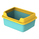 Maxbell Cat Litter Boxes for Indoor Cats Open Air for Kitten Litter Boxes Low Entry Green