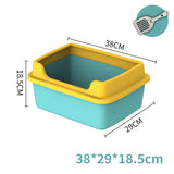 Maxbell Cat Litter Boxes for Indoor Cats Open Air for Kitten Litter Boxes Low Entry Green