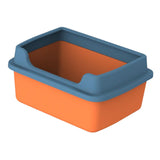 Maxbell Cat Litter Boxes for Indoor Cats Open Air for Kitten Litter Boxes Low Entry Orange