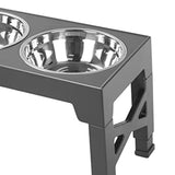 Maxbell Dog Food Bowls Adjustable to 5 Height Feeding Bowl 1.1L Bowl Dog Dish Modern