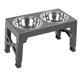 Maxbell Dog Food Bowls Adjustable to 5 Height Feeding Bowl 1.1L Bowl Dog Dish Modern