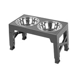 Maxbell Dog Food Bowls Adjustable to 5 Height Feeding Bowl 1.1L Bowl Dog Dish Modern