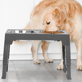 Maxbell Dog Food Bowls Adjustable to 5 Height Feeding Bowl 1.1L Bowl Dog Dish Modern