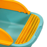 Maxbell Cat Litter Box with Scoop Detachable Tall Kitty Litter Pan Cat Toilet Green Large