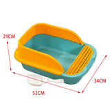Maxbell Cat Litter Box with Scoop Detachable Tall Kitty Litter Pan Cat Toilet Green Large