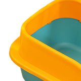 Maxbell Cat Litter Box with Scoop Detachable Tall Kitty Litter Pan Cat Toilet Green Large