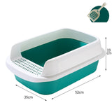 Maxbell Cat Litter Box Potty Toilet Removable Large Pet Litter Tray Easy to Clean Large Green