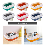 Maxbell Cat Litter Box Potty Toilet Removable Large Pet Litter Tray Easy to Clean Large Green