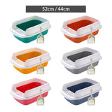 Maxbell Cat Litter Box Potty Toilet Removable Large Pet Litter Tray Easy to Clean Large Green
