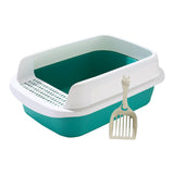 Maxbell Cat Litter Box Potty Toilet Removable Large Pet Litter Tray Easy to Clean Large Green