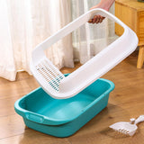 Maxbell Cat Litter Box Potty Toilet Removable Large Pet Litter Tray Easy to Clean Large Green