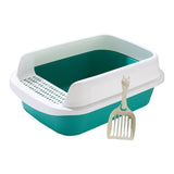 Maxbell Cat Litter Box Potty Toilet Removable Large Pet Litter Tray Easy to Clean Large Green