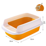Maxbell Cat Litter Box Potty Toilet Removable Large Pet Litter Tray Easy to Clean Large Yellow