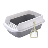 Maxbell Cat Litter Box Potty Toilet Removable Large Pet Litter Tray Easy to Clean Large Gray