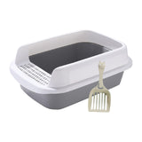 Maxbell Cat Litter Box Potty Toilet Removable Large Pet Litter Tray Easy to Clean Large Gray