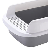 Maxbell Cat Litter Box Potty Toilet Removable Large Pet Litter Tray Easy to Clean Large Gray
