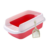 Maxbell Cat Litter Box Potty Toilet Removable Large Pet Litter Tray Easy to Clean Large Pink