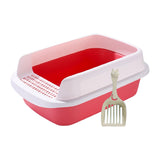 Maxbell Cat Litter Box Potty Toilet Removable Large Pet Litter Tray Easy to Clean Large Pink
