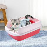 Maxbell Cat Litter Box Potty Toilet Removable Large Pet Litter Tray Easy to Clean Large Pink