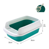 Maxbell Cat Litter Box Potty Toilet Removable Large Pet Litter Tray Easy to Clean Medium Green