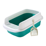 Maxbell Cat Litter Box Potty Toilet Removable Large Pet Litter Tray Easy to Clean Medium Green