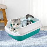 Maxbell Cat Litter Box Potty Toilet Removable Large Pet Litter Tray Easy to Clean Medium Green