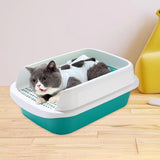 Maxbell Cat Litter Box Potty Toilet Removable Large Pet Litter Tray Easy to Clean Medium Green