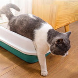Maxbell Cat Litter Box Potty Toilet Removable Large Pet Litter Tray Easy to Clean Medium Green