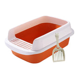Maxbell Cat Litter Box Potty Toilet Removable Large Pet Litter Tray Easy to Clean Medium Orange