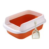 Maxbell Cat Litter Box Potty Toilet Removable Large Pet Litter Tray Easy to Clean Medium Orange